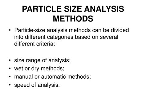 Types Of Particle Size at Shannon London blog