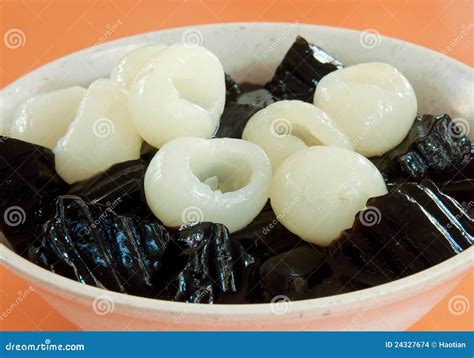 Chinese Grass Jelly Dessert Stock Photo - Image of jelly, fruit: 24327674