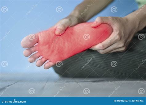 Tingling and Burning Sensation in Foot of Asian Man. Foot Pain. Sensory Neuropathy Problems ...