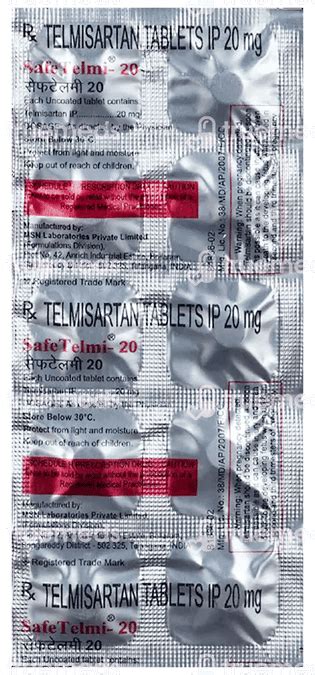 Safetelmi 20 Mg Tablet 10 - Uses, Side Effects, Dosage, Price | Truemeds