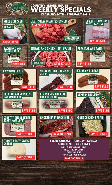 In-Store Specials – Country Smoke House