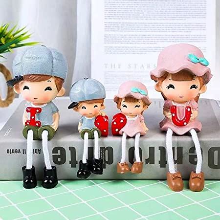 Buy HOMESUTRAA Hanging Legs Showpiece Family Sitting Dolls Miniature ...