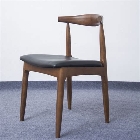 白橡实木牛角椅 可定制皮质软包实木餐椅 简约餐厅靠背椅电脑椅-阿里巴巴