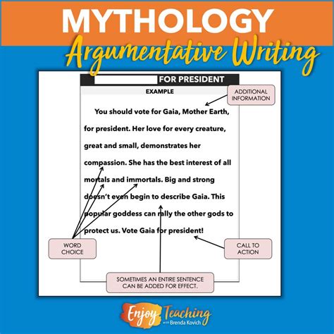 Mythology Writing Activities - 2 Authentic Argumentative Essays
