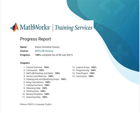 Image result for MATLAB On-Ramp Certificate