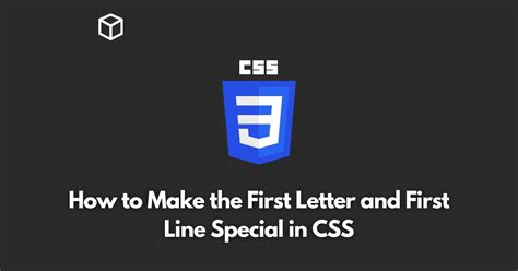 Image result for CSS First Letter