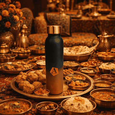 Jivan Matte Black & Copper Gradient Pure Copper Water Bottle – 950 ML ...