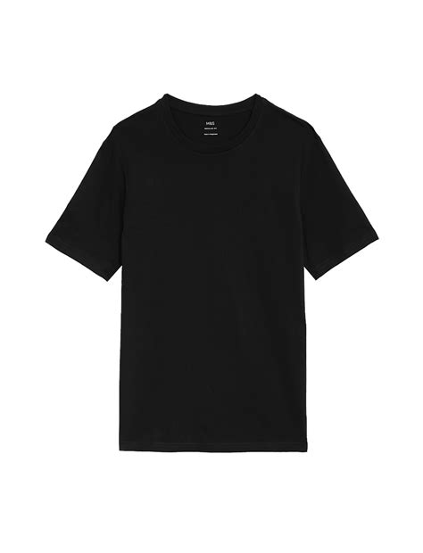Buy Regular Fit Pure Cotton Crew Neck T-Shirt at Marks & Spencer