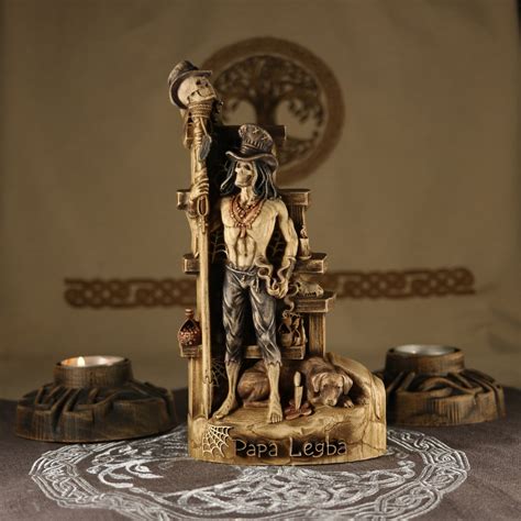 Wooden Papa Legba Statue - lwa in Haitian Vodou – Art Carving Shop