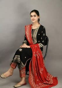 badodiya's Embroidered Kurta, Palazzo & Dupatta Set - Buy badodiya's ...