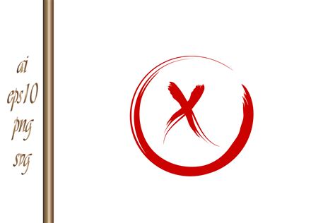 Red Cross Check Mark Clipart X No Symbol Graphic by IrynaShancheva ...