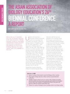 The Asian Association of biology education's 26th biennial conference a ...