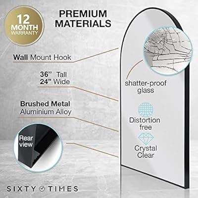 Buy Sixty Times - Arch Mirror - 24 x 36 Inch - Black Arched Mirror ...