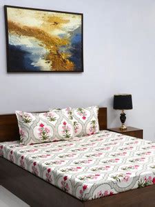 Bombay Dyeing Microfiber Queen Flat 144 TC Floral Bedsheet - Buy Bombay ...