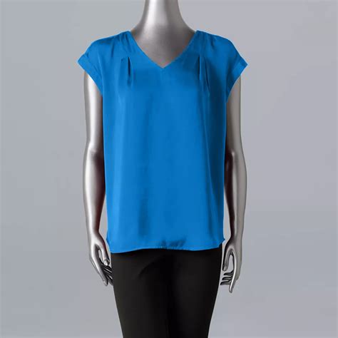 Petite Simply Vera Vera Wang V-Neck Popover Top