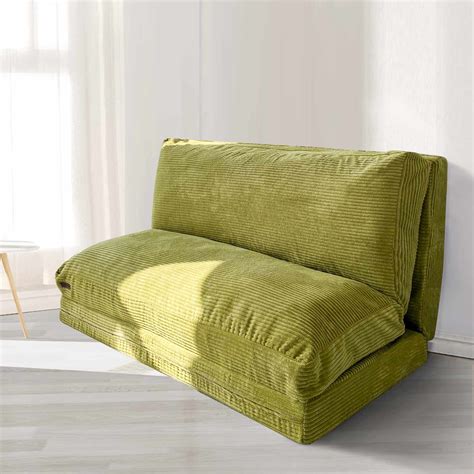 MAXYOYO Green Folding Floor Sofa Bed with Corduroy Cover – Maxyoyo