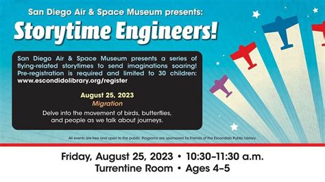 San Diego Air & Space Museum presents: Storytime Engineers!, Escondido ...