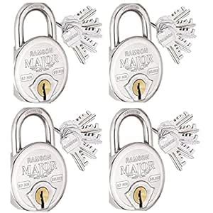 Ramson Lock and Keys Door Lock for Home Shackle Padlock 67mm with 4 ...