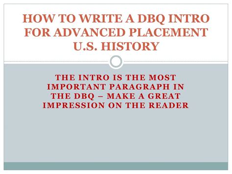 Image result for DBQ Intro Example
