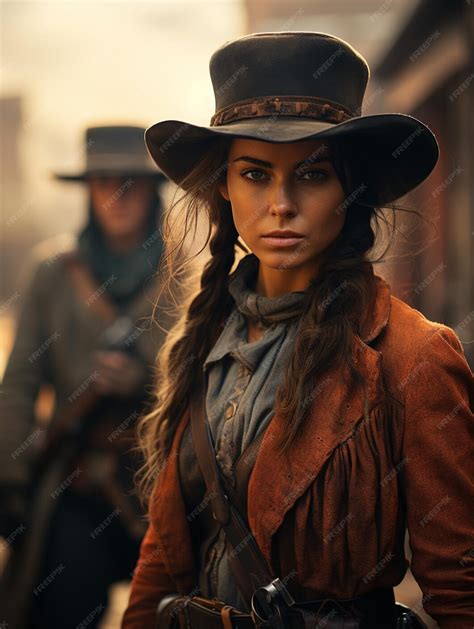 Premium AI Image | Wild West girls westerns outlaws and bandits ...