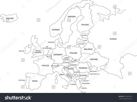 Map Of Europe To Color