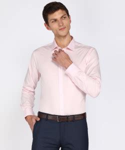 PARK AVENUE Men Solid Formal Red Shirt - Buy PARK AVENUE Men Solid ...