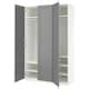 PAX / GULLABERG wardrobe combination, white/grey, 150x60x236 cm (59x235 ...