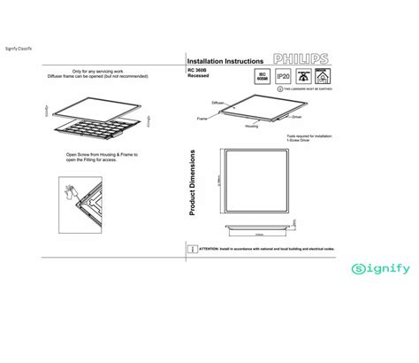 Led Panel Light - Philips Led Panel, 20w, RC360B Full Glow Essential ...