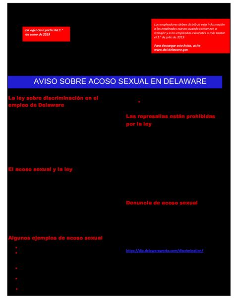 Free Delaware Sexual Harassment Spanish 2026