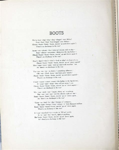 Boots / poem by Rudyard Kipling ; music by Hazel H. S. Felman. · World War I Sheet Music ...