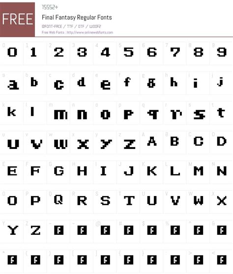 Final Fantasy Regular 1.0 Fonts Free Download - OnlineWebFonts.COM