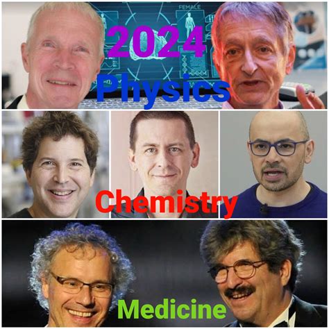 make a collage on Nobel prizes awarded for the sciences (physics ...