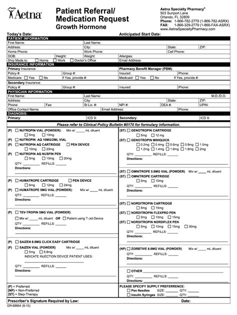 2010 Form Aetna GR-68664 Fill Online, Printable, Fillable, Blank ...