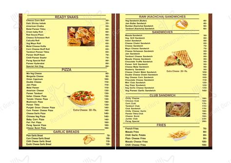 Menu at Parag Bakery & Fast Food, Indore, Ring Road 2297 Phooti Kothi ...