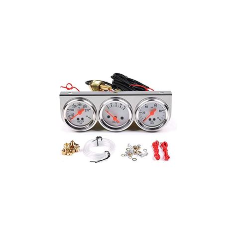 FFL Triple Gauge Kit,Oil Volt Water Gauge - Chrome India | Ubuy