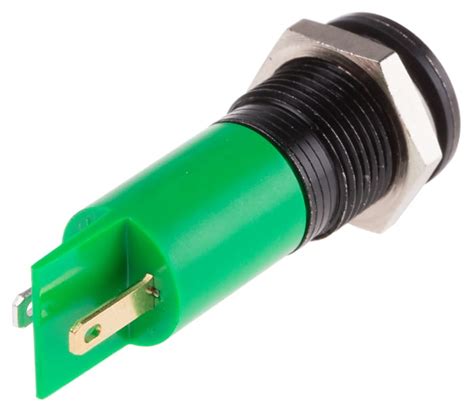 RS PRO | RS PRO Green Panel Mount Indicator, 24 → 36V dc, 14mm Mounting ...