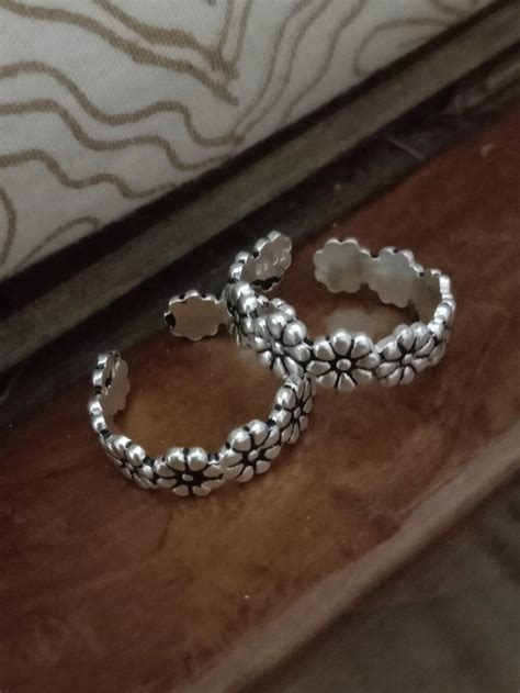Toe Rings in Silver - Oxidised Silver Toe Rings by SilverLinings ...