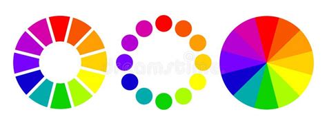 Color Wheel Vector Set. Color Guide Chart. Colors Palette Infographic ...