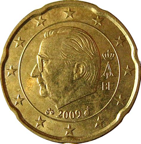20 Euro Cents - Albert II (2nd map, 2nd type, 1st portrait) - Belgium ...