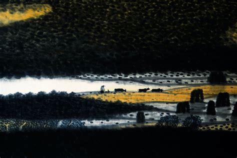 画家邱汉桥山水画《月落金湖》欣赏_凤凰网视频_凤凰网