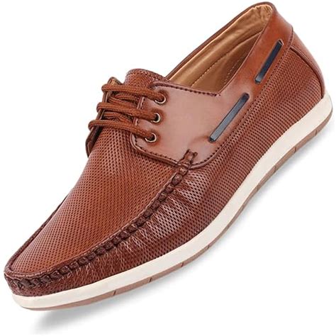 Buy FAUSTO Men's Brown Boat Shoes -6 UK at Amazon.in