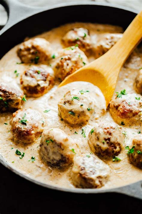 Creamy Cajun Chicken Meatballs are soft, juicy chicken meatballs ...