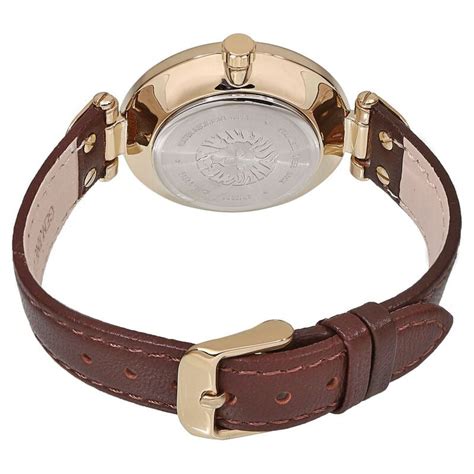 Buy Online Anne Klein Quartz Analog Off White Dial Leather Strap Watch ...