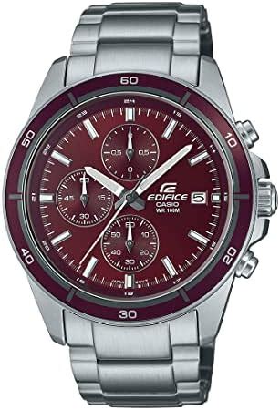 Casio Edifice EFR-539D-1A2VUDF Black Analog Dial Silver Stainless Steel ...