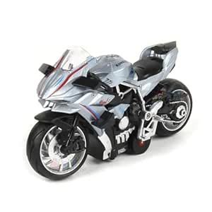Adlon 1:12 Kawa-saki Ninja H2R Pull Back Motorcycle, Die Cast Model ...