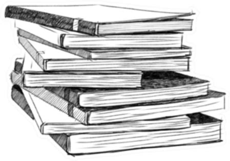 Sketch Of Stack Of Books