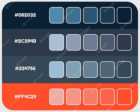 Premium Vector | Blue gray orange color palette vector dark colors ...