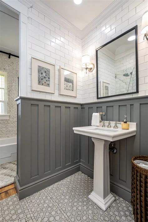 Timeless and Trendy Bathroom Wainscoting Styles - Light and Layer