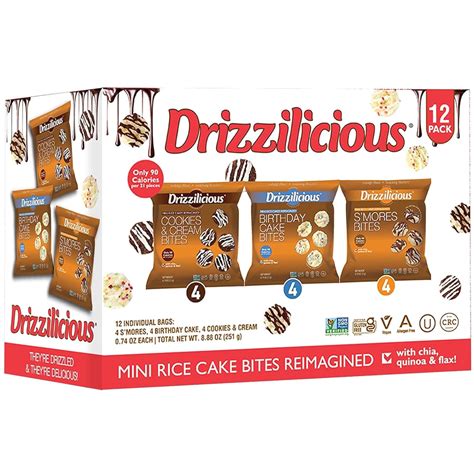 Amazon.com: Drizzilicious Mini Rice Cakes Variety Pack- Rice Crisps, Healthy Snack for Adults ... - where to buy drizzilicious rice cakes