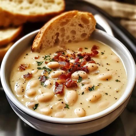 Easy Creamy Bacon and White Bean Soup Recipe - Cooking with Casey